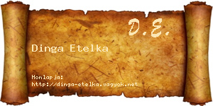 Dinga Etelka névjegykártya